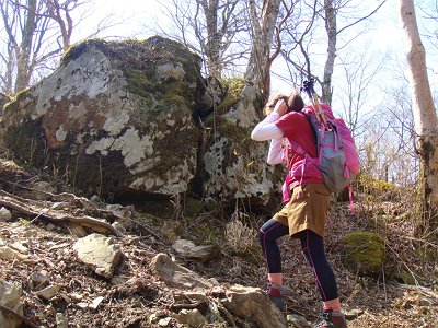 この岩のところへ着たらあともう少し