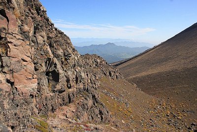 ここを歩くが、滑落の危険箇所がいくつかあった