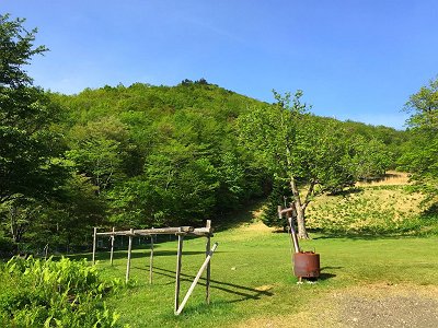 和佐又ヒュッテより和佐又山。天気予報は外れて快晴