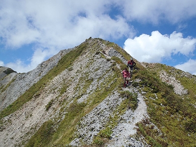 いい景色。後ろにいる方は蒜山で山岳ガイドしている方でたくさん大山の情報を教えてもらいました