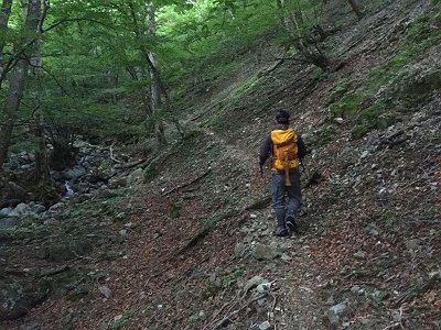 沢ルートは踏み跡もある
