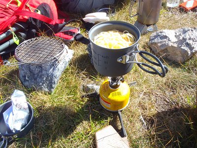 網からこぼしてしまったのでゆでなおすことにした