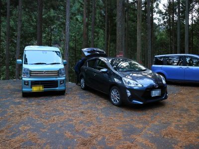 宮の谷駐車場に車を停めてスタート。ここは7台くらい停めれるらしい