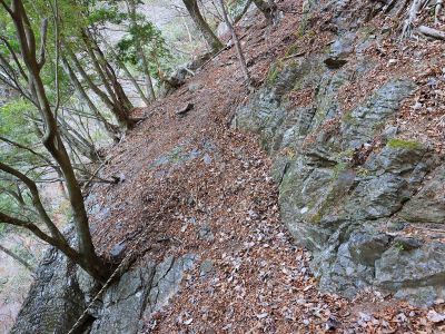 高滝の巻き道は結構デンジャーなトラバースとかある。ピストンはしたくないね