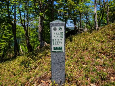 地蔵岳のピークに到着した。この看板は山頂手前にあったけど・・・