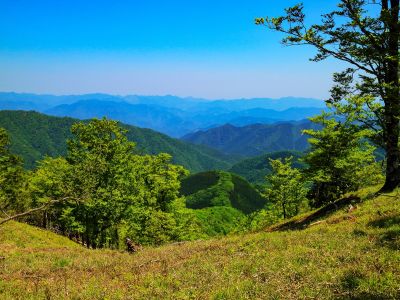 行きは気づかなかったけど、谷と山々が見える展望地があったので撮影しておいた