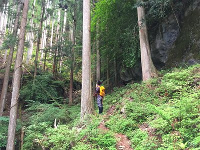 大峰らしい激しい岩。しかしだ、とてもガスってそうにないなぁ～
